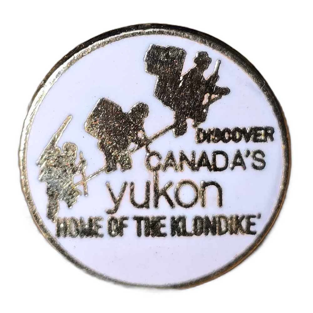 Discover Canada's Yukon Home of the Klondike Gold Rush Lapel Vest Hat Pin D8